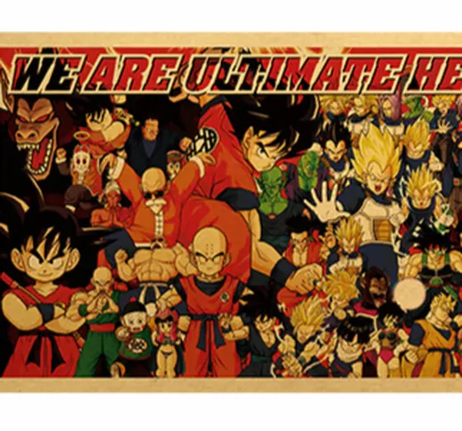 【K042】Dragon Ball F Retro Kraft Poster Bar Cafe Camera da letto Pittura decorativa