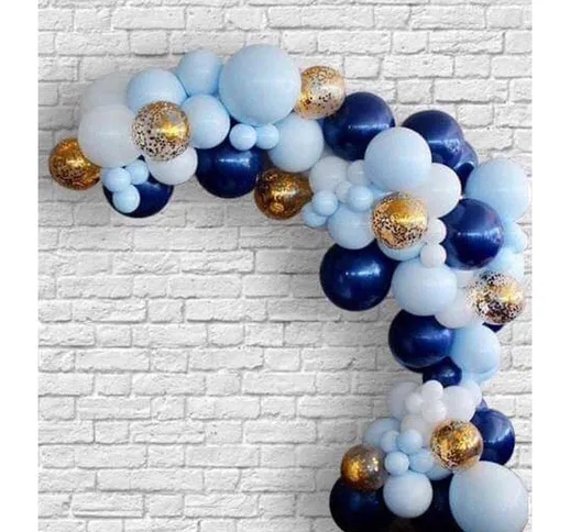 Set 150 pezzi Kit ghirlanda di palloncini blu e blu marino Ragazzo Primo compleanno Baby S...