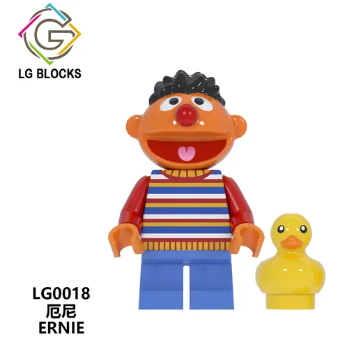 Lg1003 giocattolo da costruzione assemblato per bambini Sesame Street grande uccello Bert...