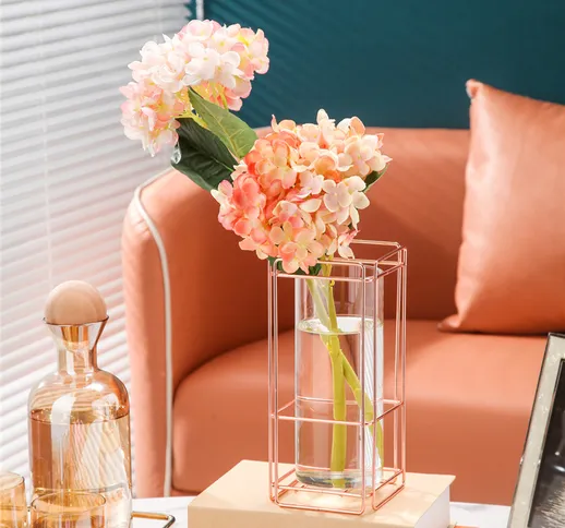 Ins style vaso di vetro quadrato decorazione della casa soggiorno tavolo da pranzo camera...