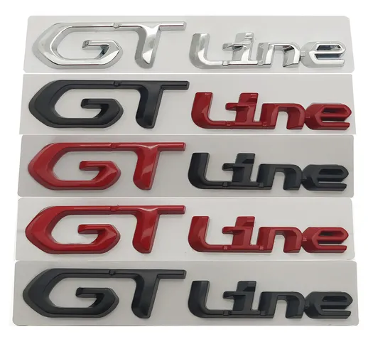 Adesivi per auto 3D in metallo Tuning Auto Emblem Sticker GT line Sticker per Peugeot 308...