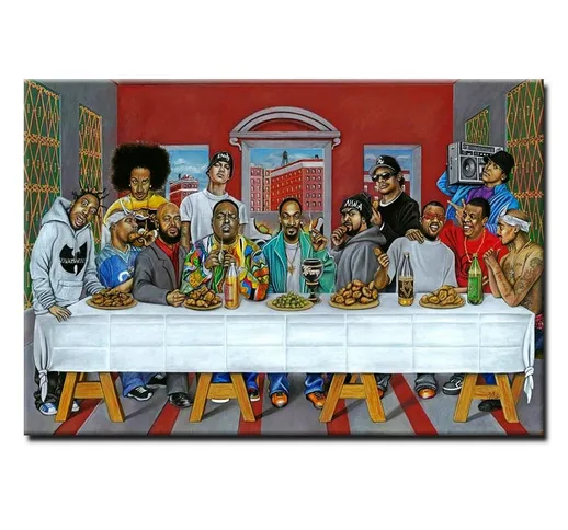 Rapper Star Legend The Last Supper Canvas Poster Hip Hop Music Singer Canvas Painting Pict...