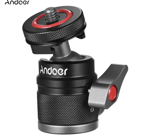 Andoer Mini adattatore per testa a sfera Supporto per monitor Adattatore per scarpa fredda...