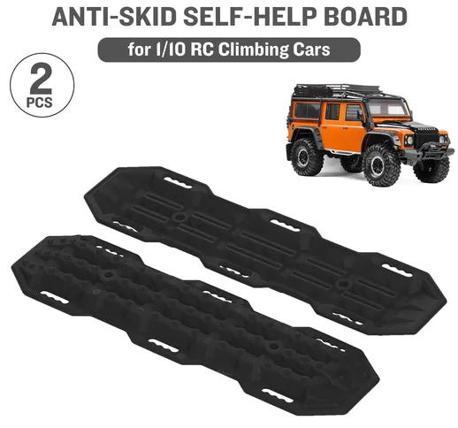 2PCS Anti-Skid Self-Help Board RC Ricambi auto per 1/10 RC Crawler Car TRX4 Defender Bronc...
