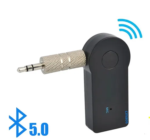 Adattatore trasmettitore ricevitore bluetooth 5.0 wireless 2 in 1 ja da 3,5 mm per ricevit...