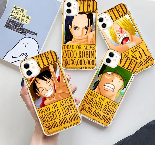 Custodia protettiva Apple phone case cartone animato TPU One Piece