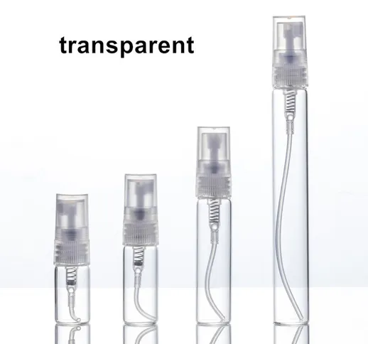 4 specifiche 2 ML 3 ML 5 ML 10 ML Trasparente ni bottiglia di vetro di profumo Bottiglia d...