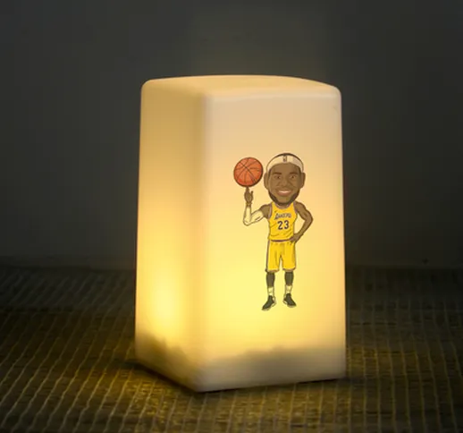 La superstar del calcio Ronaldo fan regali ornamenti per bambole lampada da tavolo con luc...
