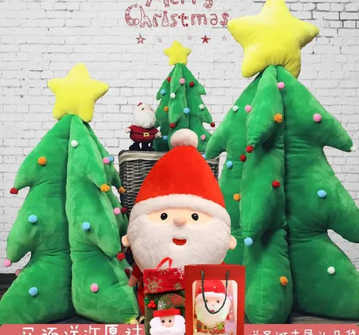 Simulazione albero di Natale bambola peluche Babbo Natale, pupazzo di neve alce regalo di...