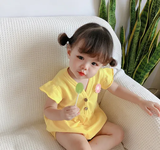 Bambino femminile a quattro colori piccolo crisantemo vestito da principessa estate bambin...