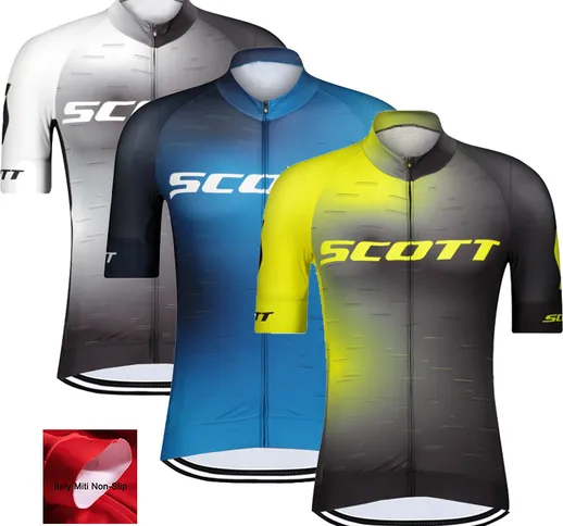 2021 Nuova estate Maglia da ciclismo antiscivolo Scott PRO Team Abbigliamento da bici Mani...