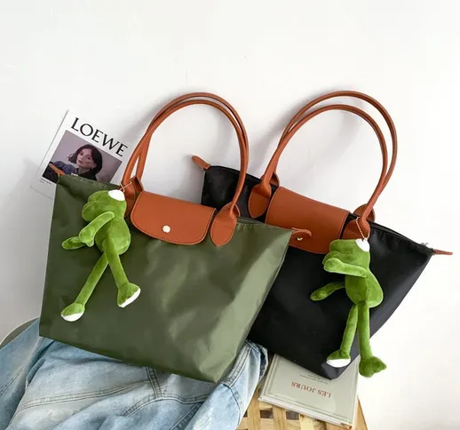 Stile Longchamp nuova versione coreana della borsa a tracolla borsa da donna in tessuto Ox...