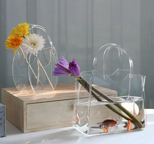 Grande vaso di fiori in acrilico per la decorazione della tavola Soggiorno Decorazione del...