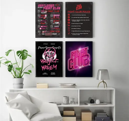 Fight club Quadro su tela poster e stampe wall art adatto per la decorazione del bar di ca...