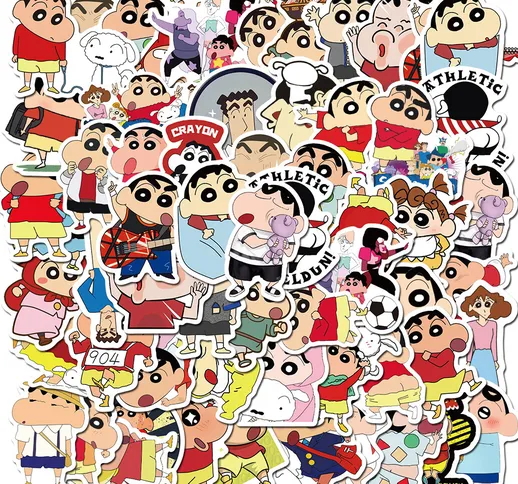 50 cartoni animati giapponesi Crayon Shin-chan adesivi graffiti bagagli trolley valigia ch...