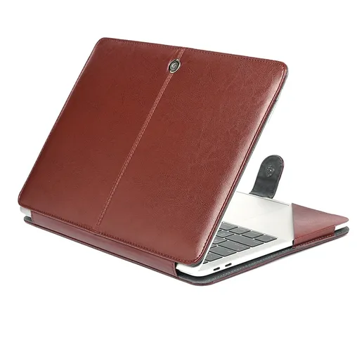 Borsa per laptop per MacBook Air Pro Ret 13 15 16 12 Custodia in pelle PU per laptop masch...