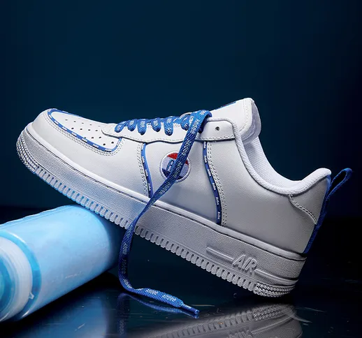 Nike, AIR, af1 air force one scarpe sportive casual primaverili uomo aj1 bianche scarpe, s...