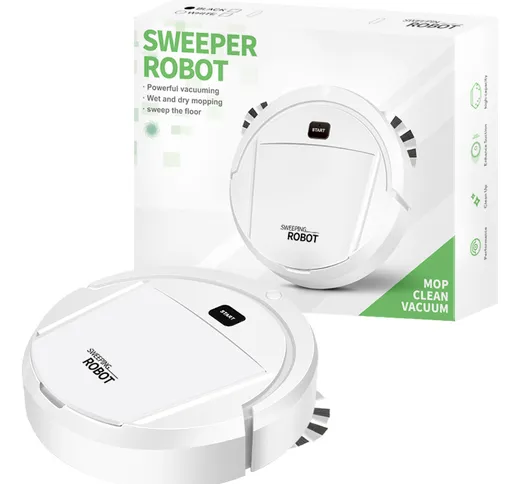 Smart Sweeping Robot Aspirapolvere Spazza e lava Aspirapolvere domestico ricaricabile USB...