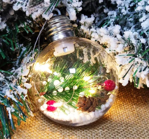 Natale nuovo stile palla di Natale trasparente con luci Commercio estero albero di Natale...