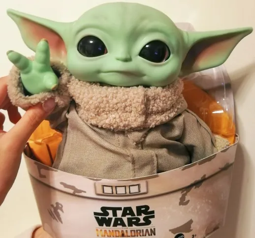 Giocattoli di plastica Star Wars Vestiti di peluche Baby Yoda 11 pollici The Mandalorian G...