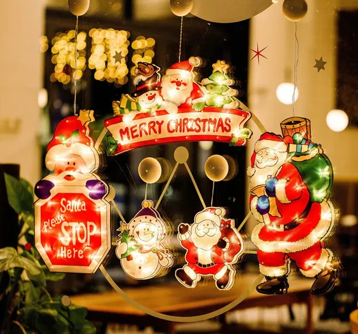 Luci per decorazioni natalizie, layout della scena della vetrina del negozio di abbigliame...