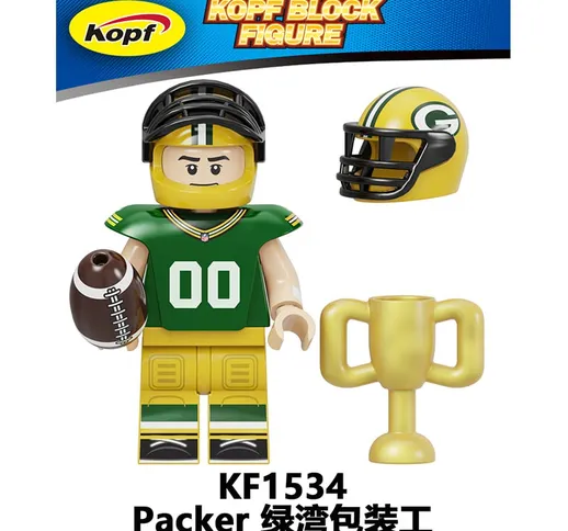 Kefeng kf6128 kf6139 giocatore di football NFL building block bambola assemblata giocattol...