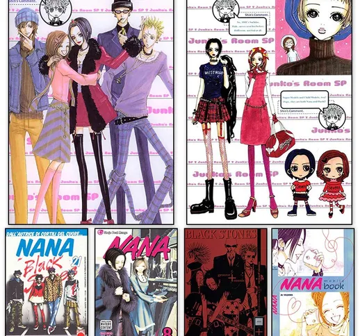 Pink NANA Anime Poster e stampe Manga Figure Canvas Painting Bar Coffee House Cute Girl Ro...