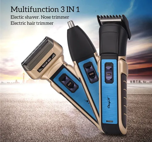 3 in 1 Cordless Alternativo Uomini Rasoio Corpo Rasoio Groomer Rasatura Macchina Barba Cli...