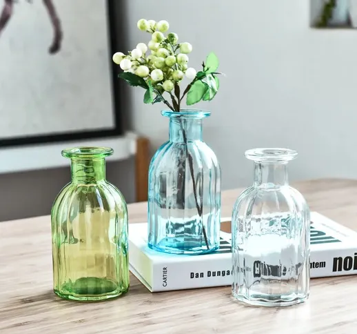 Vaso di vetro Acqua Disposizione dei fiori Fiori Vaso idroponico Vaso Decorazione Soggiorn...