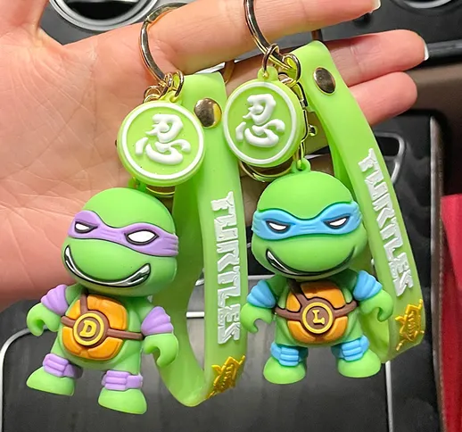 Anime Teenage Mutant Ninja Turtles Portachiavi Ciondolo Bambola Borsa Ornamento