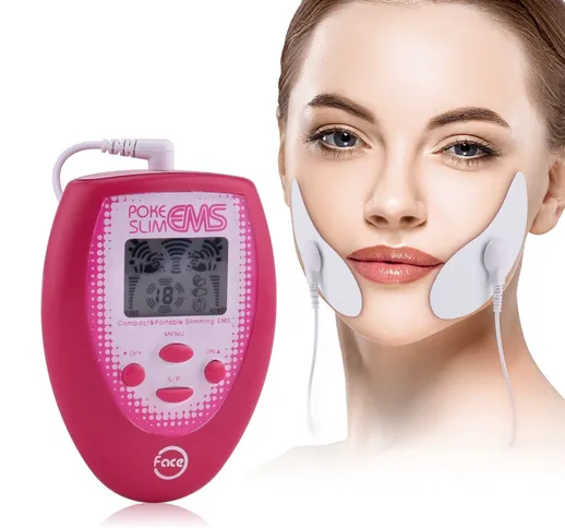 Massaggio viso elettrico EMS dimagrante vibratore cciale stimolazione muscolare elettronic...