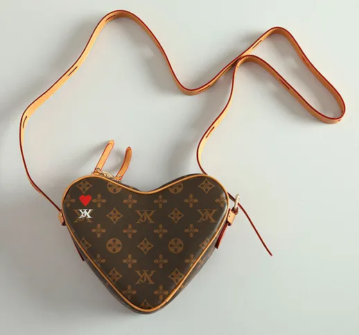 Nuova borsa dell'amore con stampa a lucchetto a spalla singola diagonale piccola borsa a f...