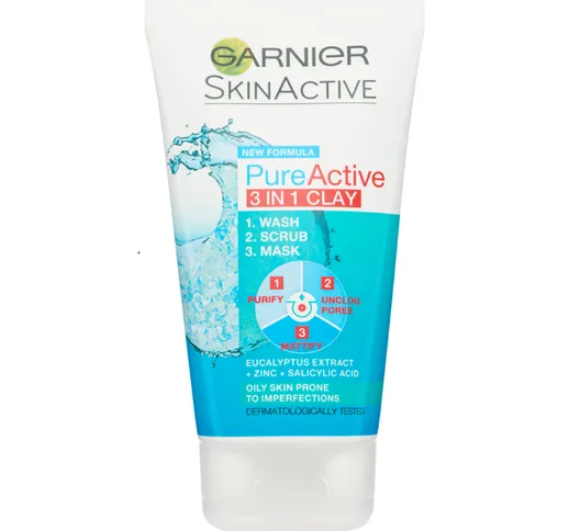  Pure Active 3-in-1 detergente, scrub, maschera (150 ml)