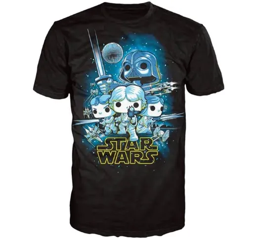 Star Wars A New Hope Poster Pop! T-Shirt - Black - M - Nero