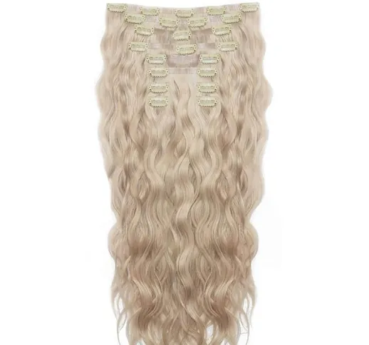 22 Inch Beach Wave Double Hair Extension Set (Various Shades) - L.A. Blonde