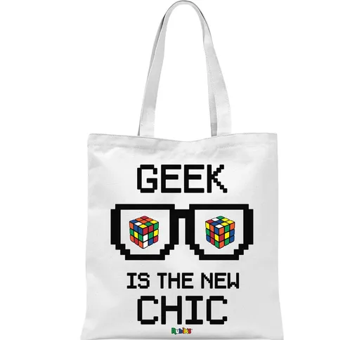 Geek Cube Is The New Chic Tote Bag - White