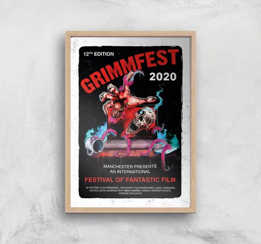  2020 Tour Giclee Art Print - A4 - Wooden Frame