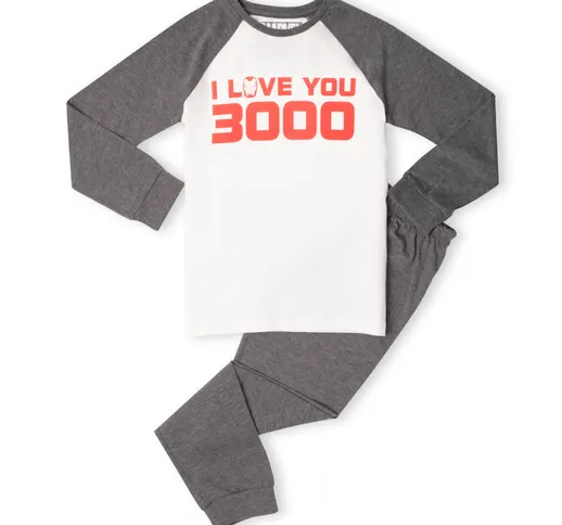 I Love You 3000 Kids' Pyjamas - White/Grey - 3-4 Anni - White/Grey