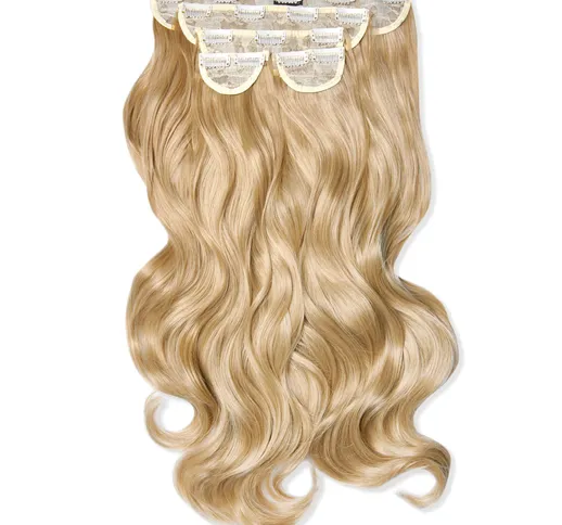 LullaBellz Super Thick 22  5 Piece Curly Clip In Extensions (Various Shades) - Golden Blon...