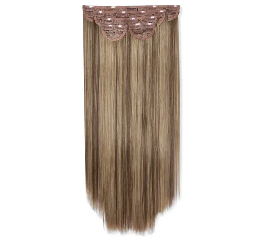 LullaBellz Super Thick 22  5 Piece Straight Clip In Extensions (Various Shades) - Mellow B...