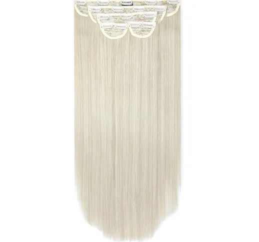 LullaBellz Super Thick 22  5 Piece Straight Clip In Extensions (Various Shades) - Bleach B...