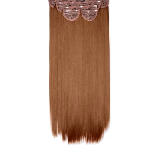 LullaBellz Super Thick 22  5 Piece Straight Clip In Extensions (Various Shades) - Mixed Au...