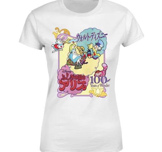 Disney 100 Years Of Alice Women's T-Shirt - White - XS - Bianco