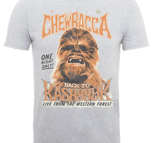 T-Shirt  Chewbacca One Night Only- Grigio - S - Grigio