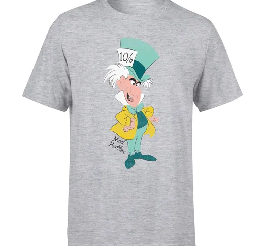 T-Shirt  Alice nel Paese delle Meraviglie Mad Hatter Classic - Grigio - L - Grigio