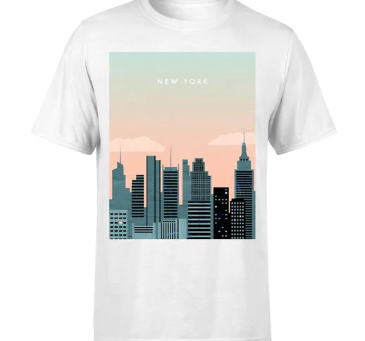 New York Men's T-Shirt - White - 5XL - Bianco