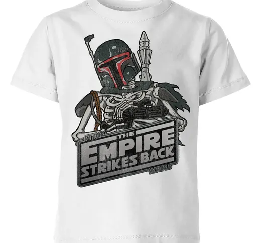 T-Shirt  Boba Fett Skeleton - Bianco - Bambini - 7-8 Anni