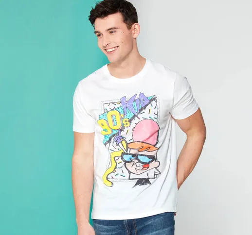  Spin-Off Dexter's Laboratory 90's Kid T-Shirt - White - XS - Bianco