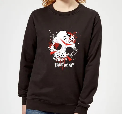 Friday the 13th Mask Splatter Women's Sweatshirt - Black - 5XL - Nero