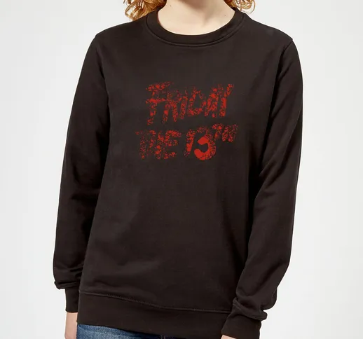 Friday the 13th Logo Blood Women's Sweatshirt - Black - M - Nero